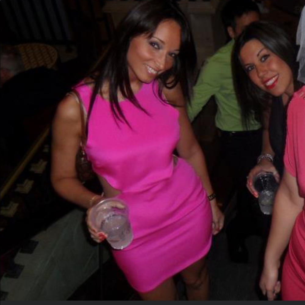 Beautiful hot pink Naven cut out dress